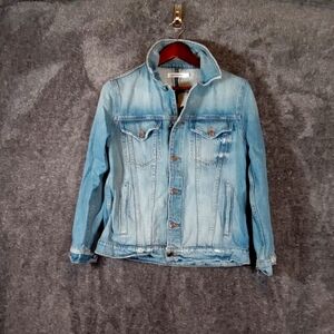 Good American monogram letter mesh denium jacket size xs small women